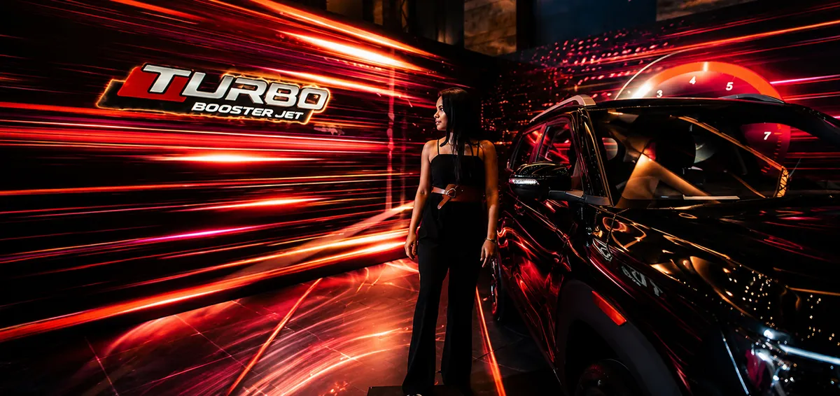 Interactive automotive activation showcasing Turbo Booster Jet technology