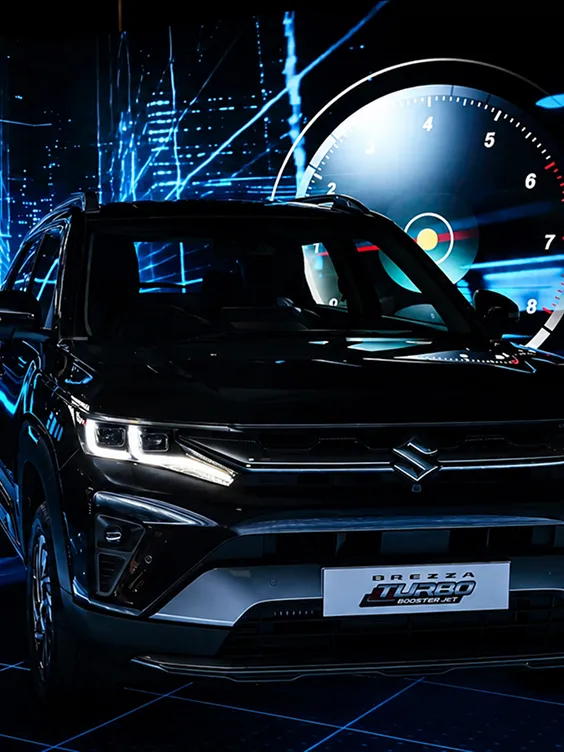 Maruti Suzuki Brezza Turbo Boosterjet interactive launch display.